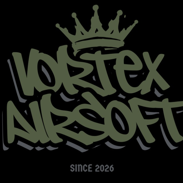 Vortex Airsoft – Graffiti-Logo mit Krone, Since 2026